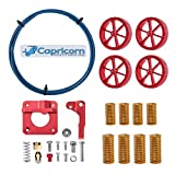 Skouphy Creality Upgrade 3D Printer Kit with Capricorn Premium XS Bowden Tubing 1M, 4 PCS Aluminum Hand Twist Leveling Nut, Aluminum Ender 3 Extruder and 4 PCS Hot Bed Die Springs for Ender 3/3 Pro