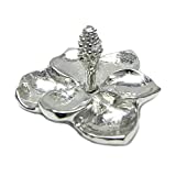 Pewter Magnolia Flower Ring Holder - Tiny Ring Stand Gift Boxed with Steel Magnolias Story Card - Handcrafted in USA