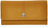 Timberland Women's Leather RFID Flap Wallet Clutch Organizer, Wheat (Nubuck), One Size