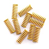 Magic&shell 10PCS 3D Printer 8mm OD 20mm Long Light Load Compression Mould Die Spring for Creality CR-10 10S S4 Ender 3 Heatbed Springs Bottom Connect Leveling Yellow