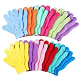 CVNDKN 12 Pairs Exfoliating Shower Gloves,Double Sided Exfoliating Bath Gloves Deep Clean Dead Skin for Spa Massage Beauty Skin Shower Scrubber Bathing Accessories.-12 Multi-Colors