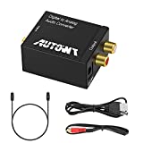 AutoWT Digital Audio to Analog Converter, Coaxial Toslink Adapter with Optical Cable, 3.5mm Audio Cable and USB Power Cord Headphone Jack Adapter, Suitable for TV DVD PS4 Xbox Amp Home Theater
