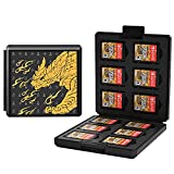 Game Card Case for Nintendo Switch & Switch Lite, Game Theme SD Card Portable Thin Storage Box, 12 Slots Protective Shockproof Holder Cartridge Carrying Hard Shell Box Compatible with Switch NS NX