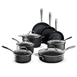 Granitestone Pro Pots and Pans Set 13 Piece Hard Anodized Premium Chefs Cookware with Ultra Nonstick Diamond & Mineral Coating, Stainless Steel Stay Cool Handles Oven Dishwasher & Metal Utensil Safe