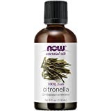 NOW Essential Oils, Citronella Oil, Freshening Aromatherapy Scent, Steam Distilled, 100% Pure, Vegan, Child Resistant Cap, 4-Ounce