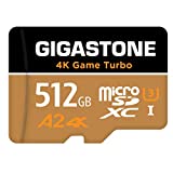 [5-Yrs Free Data Recovery] Gigastone 512GB Micro SD Card, 4K Game Turbo, MicroSDXC Memory Card for Nintendo-Switch, GoPro, Action Camera, DJI, UHD Video, R/W up to 100/60 MB/s, UHS-I U3 A2 V30 C10