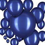 100 Pieces Latex Balloons Different Sizes 18 12 10 5 Inch Party Balloon Garland Kit for Halloween Christmas Thanksgiving Baby Shower Wedding Birthday Bride Balloon Party Decoration (Navy Blue)