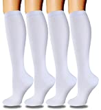 Compression Socks for Women & Men Circulation (4 Pairs)- Best Support for Nurses, Running, Hiking, Medical, Pregnancy