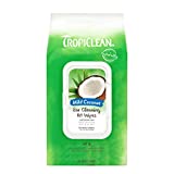 TropiClean Ear Cleaning Wipes for Pets, 50ct - Gently Dissolves Wax & Debris - Eliminates Odor & Relieves Itching - Alcohol Free