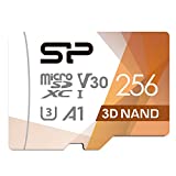 Silicon Power 256GB Micro SD Card U3 SDXC microsdxc High Speed MicroSD Memory Card with Adapter for Nintendo-Switch and Drone