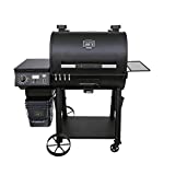 Oklahoma Joe's 20202106 Rider Deluxe Pellet Grill, 55. 5" W x 54. 2" H x 31. 2" D. Weighs 223 lbs, Black