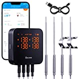 Govee WiFi Meat Thermometer, Bluetooth Smart Grilling Digital Wireless Thermometer with 4 Probes, Remotely Monitor Temperatures, Alert Notifications for Grill, BBQ, Oven, Smoking(not Support 5G WiFi)