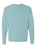 Comfort Colors Men's Adult Long Sleeve Tee, Style 6014, Chalky Mint, Medium