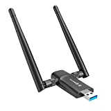 Wireless USB WiFi Adapter for PC - 802.11AC 1200Mbps Dual 5Dbi Antennas 5G/2.4G WiFi USB for PC Desktop Laptop MAC Windows 10/8/8.1/7/Vista/XP/Mac10.6/10.13, WiFi USB Computer Network Adapters