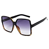 Dollger Oversized Square Sunglasses for Women Big Large Wide Fashion Shades for Men 100% UV Protection leopard 2