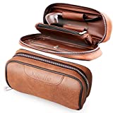 Scotte PU Leather Tobacco Smoking Wood Pipe Pouch case/Bag for 2 Tobacco Pipe and Other Accessories(Does not Include Pipes and Accessories)