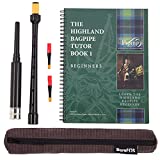 Barefoot Bagpiper Practice Bagpipe Chanter. 18 inches. Corduroy Carry Case. 2 Frazer Warnock Reeds. Piping Institute Scotland Highland Bagpipes Tutor Book 1. Bag Pipes Beginner Set. Bagpipes for Sale
