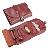 firedog Pipe Tobacco Pouch, Travel Genuine Leather Somking Tobacco Pipe Bag Case for 2 Pipes Accessories