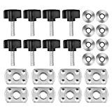 Universal Hard Top Quick Removal Fastener Thumb Screw and Nut Kit Compatible for 1995-2018 Jeep Wrangler YJ TJ JK JKU Sports Sahara Freedom Rubicon X & Unlimited X 2 Door 4 Door