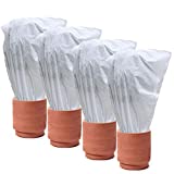 PAKOSA Plant Covers Freeze Protection for Winter with 4 Packs Frost Protection Bag 47’’×31.5’’ Winter Drawstring Plant Covers Frost Cloth Blanket for Frost Protection Sun Protection