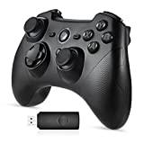 Wireless Game Joystick Controller, 2.4G Wireless Gamepad Joystick PC, Dual Vibration, 14 Hours of Playing for PC/PS3/TV Box/Nintendo Switch (Black)
