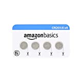 Amazon Basics CR2016 Lithium Coin Cell Battery, 3 Volt, Long Lasting Power, Mercury Free - Pack of 4