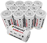Polaroid Extreme C Cell Size Alkaline Batteries 1.5V LR14 (12-Pack)