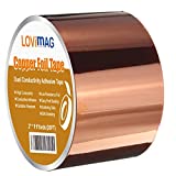 Copper Foil Tape (2inch X 33 FT) with Conductive Adhesive for Guitar and EMI Shielding, Crafts, Electrical Repairs, Grounding