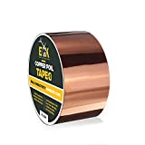 ELK Copper Foil Tape with Conductive Adhesive - Stained Glass, Arts and Crafts, Guitar, EMI Shielding, Solder, Electrical Repair and Grounding (2 Inches x 33 Feet)