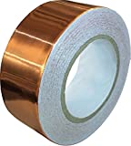 Copper Tape Conductive Adhesive [1 Inch x 66ft] Copper Foil Tape for EMI Shielding Barrier, Guitar Cavity, Electrical Conductive for Soldering, Stained Glass, and More