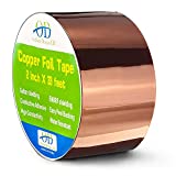 Outback Designs Copper Foil Tape, Conductive Adhesive (2” X 33FT), Electrical Copper Shielding Tape for Guitar, EMI Shielding, Paper Circuits, Electrical Repairs