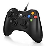Wired Controller for Xbox 360, USB PC Game Controller Gamepad Joystick for Microsoft Xbox 360, PC Windows 7,8,10 (Black)