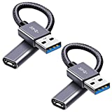 [10Gbps] USB C Female to USB Male Adapter Cable, Electop USB 3.1 GEN 2 USB C Converter, Support One Side 10Gbps Data Transfer & Power Charging,USB A to USB C Cable (2 Pack)