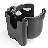 Stroller Cup Holder - MOMSIV 2 in 1 Universal Bike Cup Holder Rack Bottle Holder for Pushchair Stroller Bike Wheelchair Walker and More