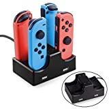OSTENT 4 USB LED Charging Dock Stand Charger Power Station for Nintendo Switch Joy-Con Controller