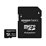 Amazon Basics - 128GB microSDXC Memory Card with Full Size Adapter, A2, U3, read speed up to 100 MB/s