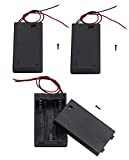 LAMPVPATH (Pack of 3) 3 AAA Battery Holder with Switch, 4.5V Battery Holder with Switch, 3X 1.5V AAA Battery Holder with Leads and Switch