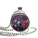 The Nightmare Before Christmas Lock Shock and Barrel 1 Inch Pendant Necklace or Keychain