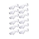 Clear Safety Glasses 12 Pairs ANSI Z87 Eyewear Golden Scute Impact Resistant Protective Polycarbonate Lens, UV-Blocking Bulk