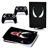 PS5 Console Skin and PS5 Controller Skins Set, Playstation 5 Skin Wrap Decal Sticker PS5 Disk Edition, Ven Decal Kit (Disk Edition)