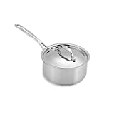 Cuisinart Chef's Classic Stainless Steel Mirror Finish Exterior 1 1/2-Quart Saucepan with Lid, Handle Is Wide And Easy To Grip