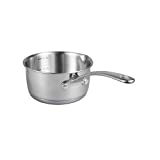 IMEEA 1/2-Quart Saucepan Butter Warmer 18/10 Tri-Ply Stainless Steel Butter Melting Pot with Dual Pour Spouts