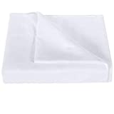 NTBAY Microfiber Twin Bedding Flat Sheet, Ultra Soft and Wrinkle, Fade, Stain Resistant Top Sheet, White