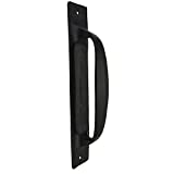 9" Flat Iron Handle - DS-02 - For Gate, Garage, Closet, Cabinet, Sliding Barn & Shed Doors - In Vintage Black Wrought Iron Finish For interior & Exterior Designing - DS-02 Blk (1)