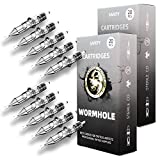 Wormhole Tattoo Cartridge Needles 50pcs Assorted Tattoo Needle Cartridges Round Liner Mixed 3RL 5RL 7RL 9RL 11RL (50pcs #10 Standard RL)