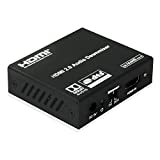 J-Tech Digital HDMI 2.0 Audio Extractor Converter with Downmix Compatible with Dolby Digital Decoding 18Gbps 4K 60Hz + 1080P@120Hz + 1080P@144Hz + SPDIF + RCA HDCP 2.2 HDR10 [JTECH-EXD2]
