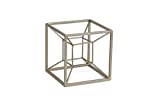 Cheung's Metal Tesseract Shaped Table Dcor, Small, Champagne