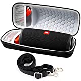 Case for JBL Flip 5/ Flip 6 Waterproof Portable Bluetooth Speaker, Travel Storage Bag Fits for JBLflip 4, USB Cable and Adapter Not Included - Black