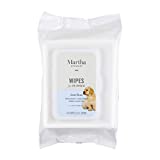 MARTHA STEWART for Pets Puppy Wipes in Grapefruit | Natural Hypoallergenic Dog Grooming Wipes | Great Dog Wipes for All Dogs and Puppies With Sensitive Skin | 100 Count, White