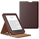 MoKo Case Fits 6" Kindle (10th Generation, 2019)/(8th Generation, 2016), Vertical Flip Protective Cover with Auto Wake/Sleep - Coffee